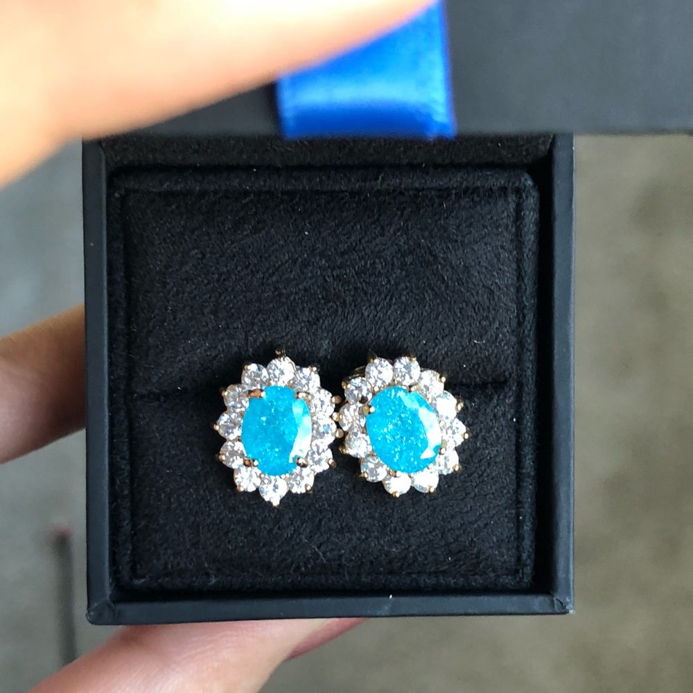 blue stone earrings